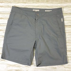Onia mens 32 light gray nylon blend swim board shorts EUC
